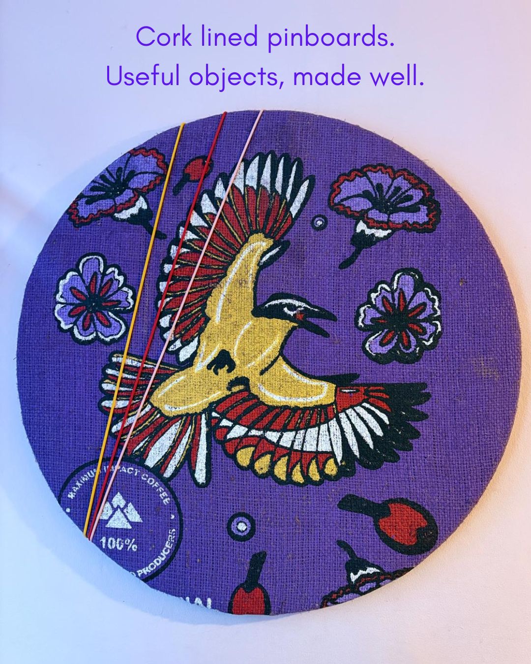 Yellow Bird Mexican Coffee Sack Pinboard Yellow Bird Mexican Coffee Sack Pinboard