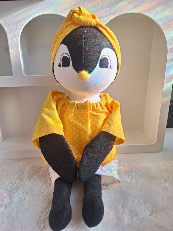 Handgemachter Pinguin "Pitchi", kuscheliges Stofftier