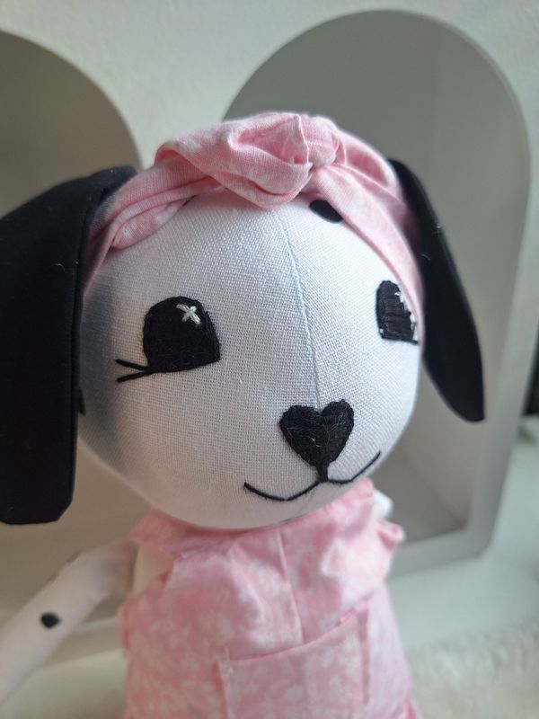 Handgemachtes Kuscheltier Hund, Stofftier Hund, Plüschtier Hund