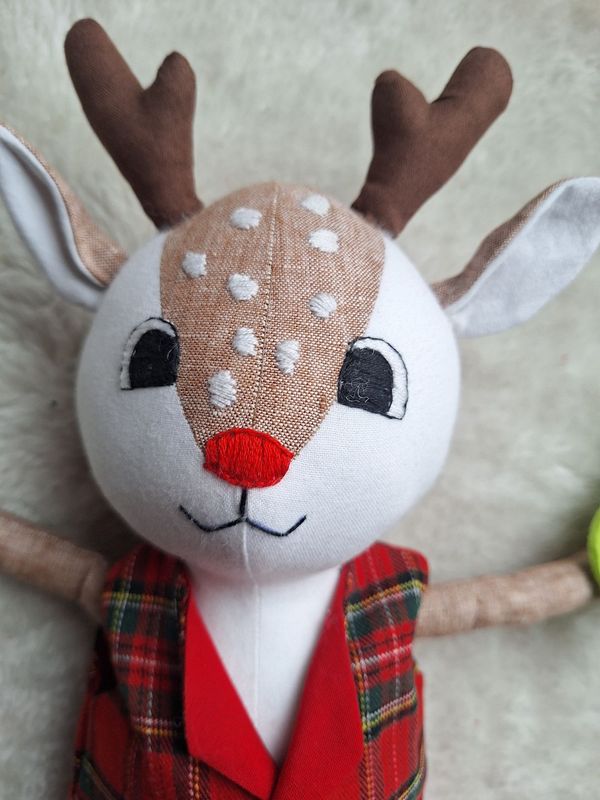 Stofftier Rentier, Kuscheltier Rentier, Hirsch