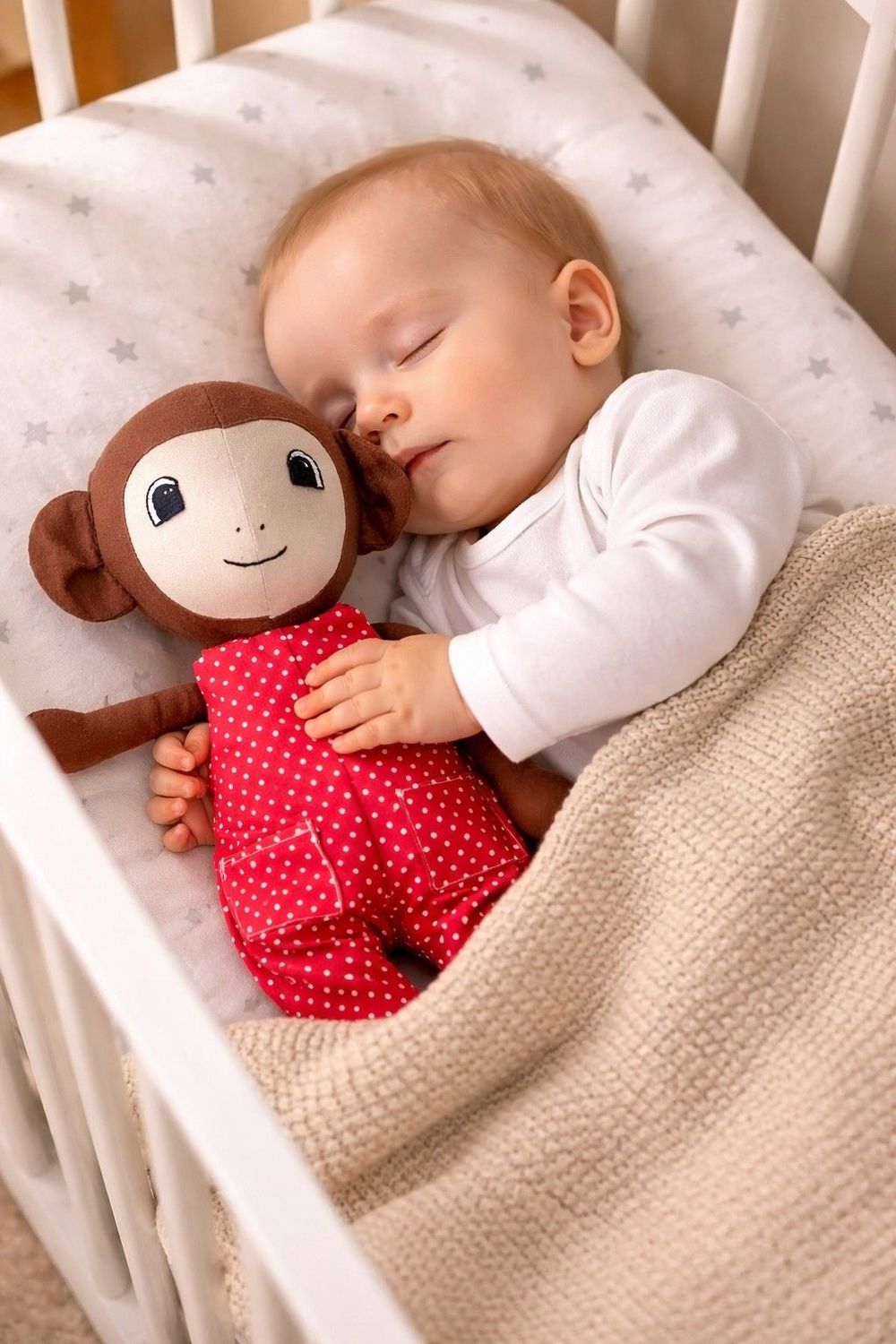 Handgemachtes Stofftier Affe, Kuscheltier Affe,