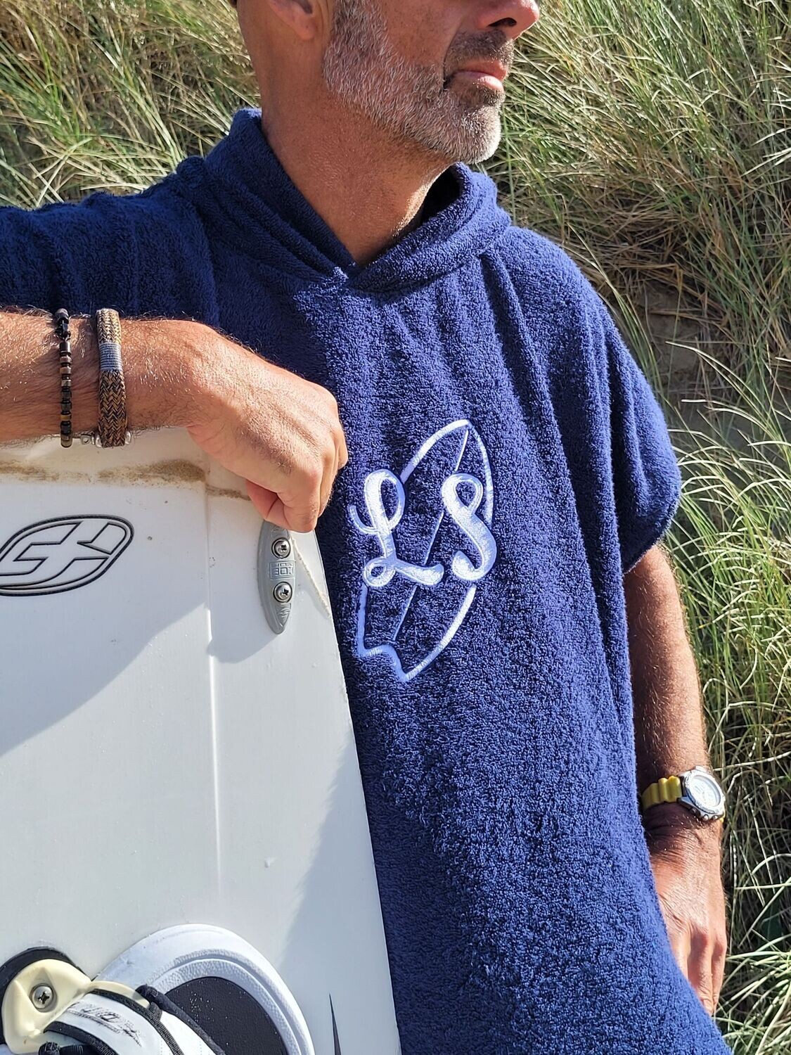 Lon's Poncho - Marine Blauw