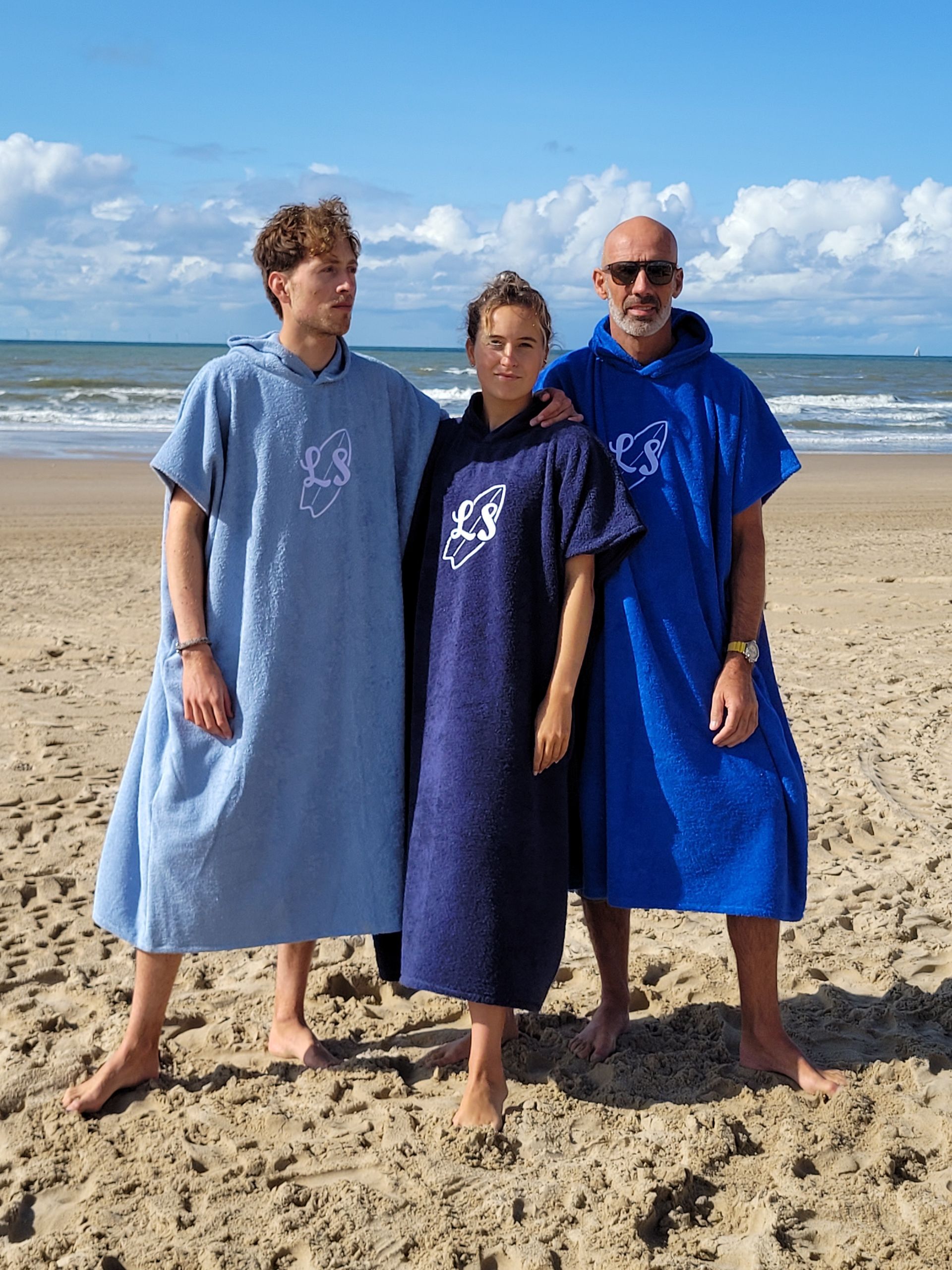 Lon's Poncho - Marine Blauw
