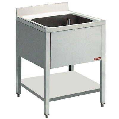Sink with lower shelf