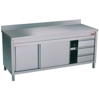 Table cabinets with drawers