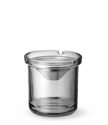 Glazen asbak met stalen trechter, HENDI, ø98x(H)99mm