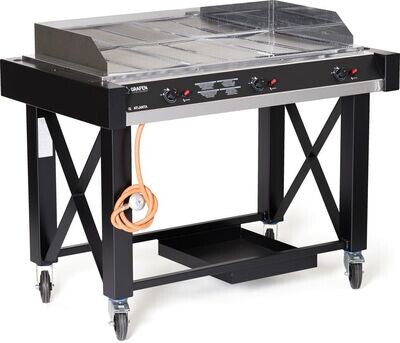 Gasbarbecue Atlanta, HENDI, Zwart, 13kW, 1285x770x(H)917mm