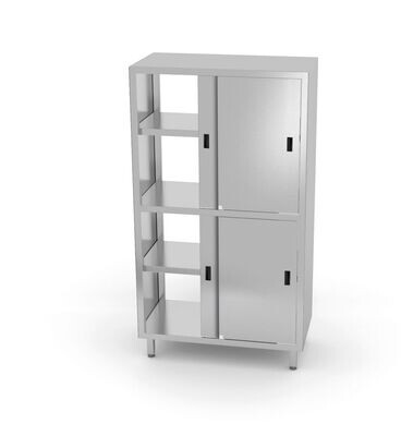 Doorgangskast met tussenblad en schuifdeuren, HENDI, Kitchen Line, 800x500x(H)1800mm