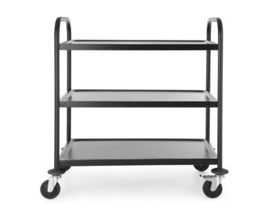 Serveerwagen mat zwart, HENDI, 905x585x(H)945mm