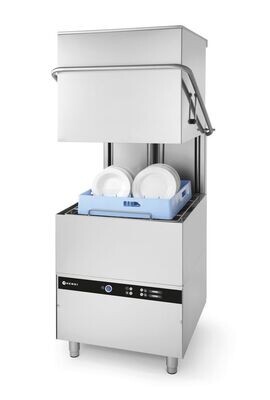 Doorschuifvaatwasser - 50x50mm - elektronische bediening, HENDI, met reinigingspomp, 400V/8600W, 745x903x(H)1406mm