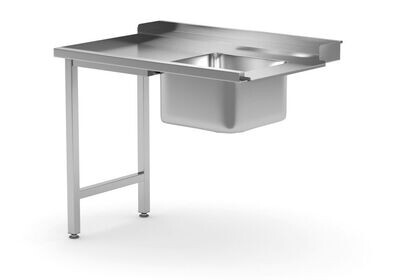 Laadtafel met gootsteen voor vaatwassers, HENDI, linkerzijde, 1200x700x(H)850mm