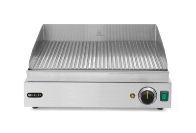 Bakplaat geribbeld, HENDI, Profi Line, geheel geribd, 230V/2400W, 550x435x(H)245mm
