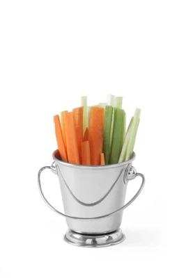 Emmer met voet mini rvs 125x127 mm