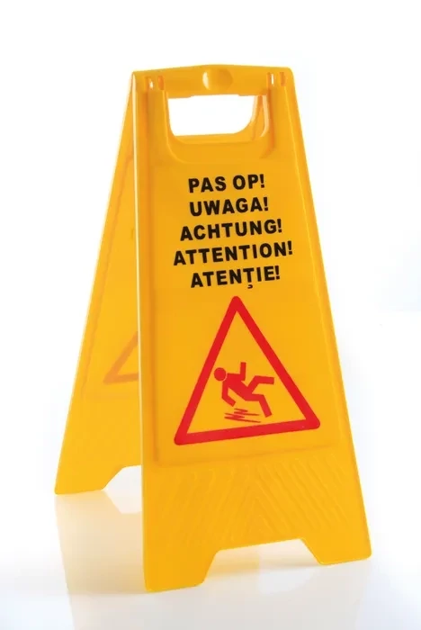 Natte vloer bord PP 5 talen