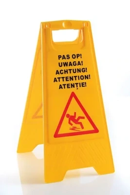 Natte vloer bord PP 5 talen