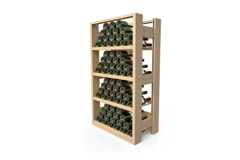 WIJNREK HOUT MET HOUTEN NIVEAUS
VISIOBOIS - 4 NIVEAUS - 40-72 FLESSEN
