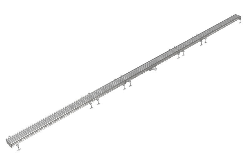BAKGOOT RVS 150X8000MM
CENTRALE AFVOER �75MM HORIZONTAAL