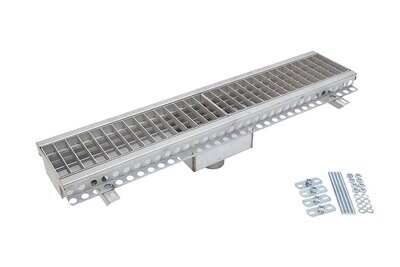 BAKGOOT RVS 150X1000MM
AFVOER VERTICAAL - INCL. ROOSTERS