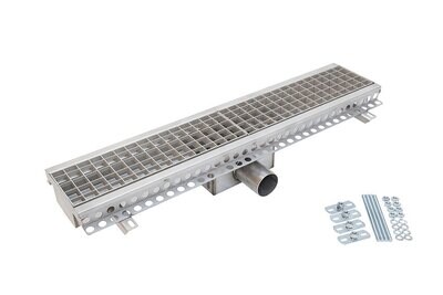 BAKGOOT RVS 150X1000MM
AFVOER HORIZONTAAL - INCL. ROOSTERS