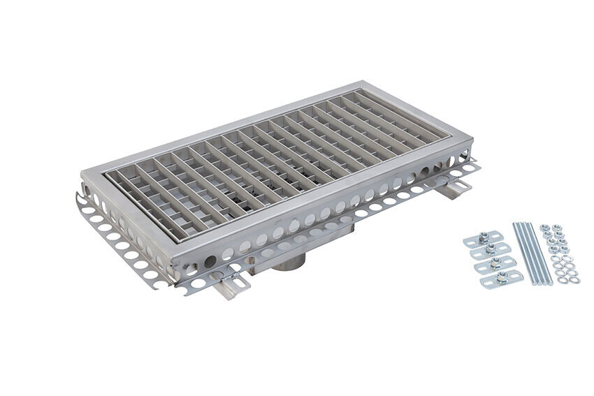 BAKGOOT RVS 600X300MM
CENTRALE AFVOER �75MM VERTICAAL