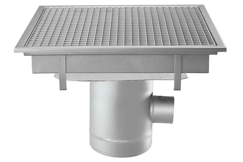 RVS VLOERAFVOERPUT 600X600MM
ZIJDELINGSE AFVOER 100MM