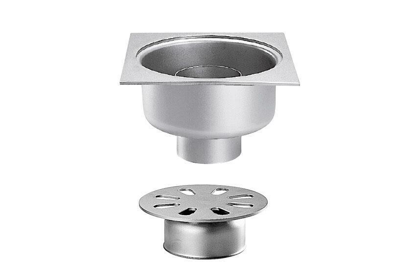 RVS VLOERAFVOERPUT 250X250MM
VERTICALE AFVOER 100MM