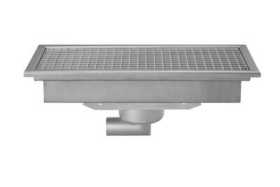 RVS VLOERAFVOERPUT 600X300MM
ZIJDELINGSE AFVOER 63MM