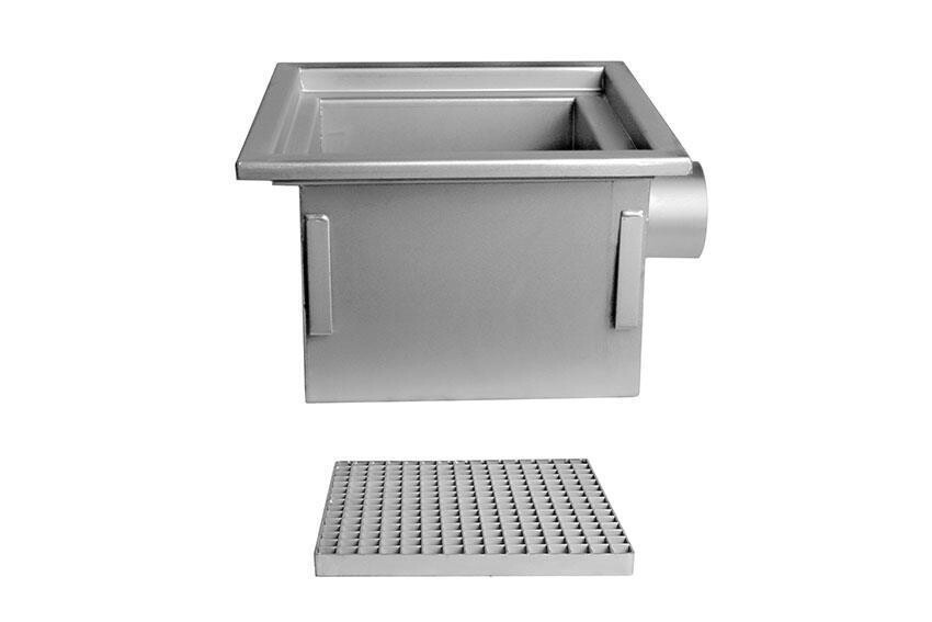 RVS VLOERAFVOERPUT 300X300MM
ZIJDELINGSE AFVOER 125MM