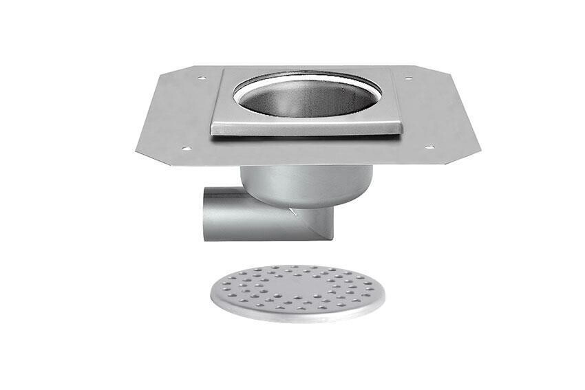 RVS VLOERAFVOERPUT 200X200MM
ZIJDELINGSE AFVOER 63MM