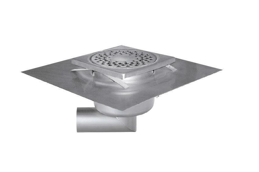 RVS VLOERAFVOERPUT 150X150MM
ZIJDELINGSE AFVOER 50MM