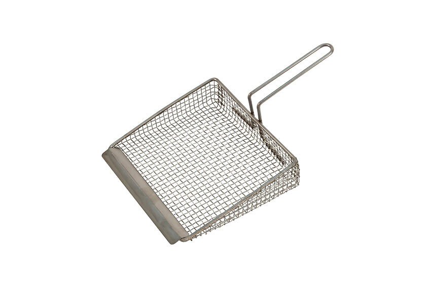PLATTE FRIETSCHEP RVS - 220X190MM
GEVLOCHTEN DRAAD - MET SCHRAPER