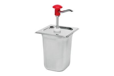 GASTRONORM RVS SAUSDISPENSER
INOX POT 2.5L INCL DEKSEL, PER STUK