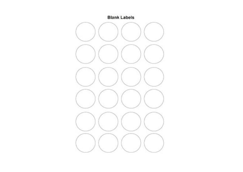 BLAD MET 24 BLANCO LABELS