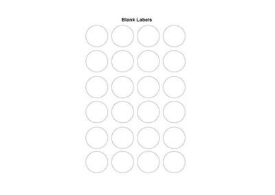 BLAD MET 24 BLANCO LABELS
