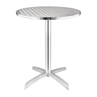 Bolero alumiminium klaptafel met RVS blad 60(�)cm
