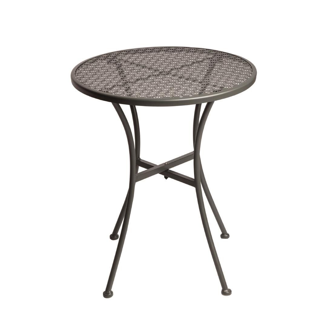 Bolero ronde stalen terrastafel grijs 60cm