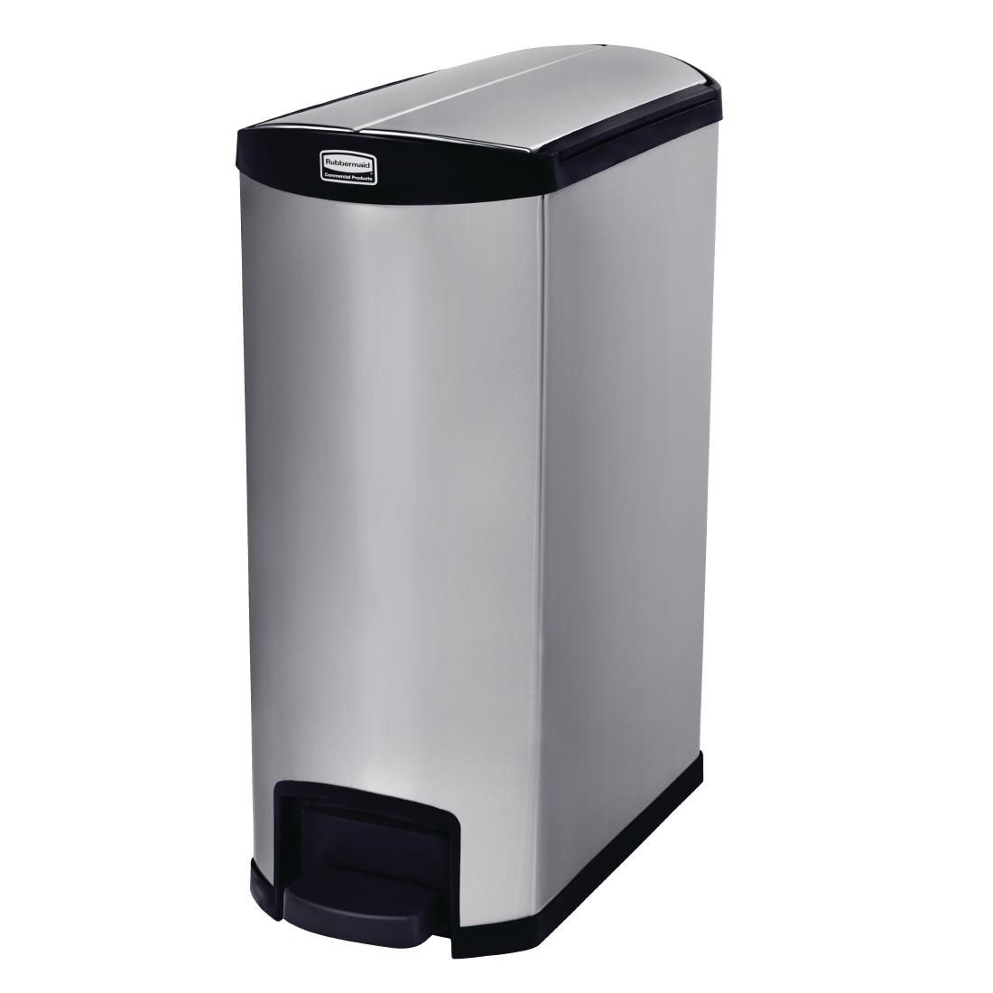 Rubbermaid Slim Jim End Step pedaalemmer RVS 90L