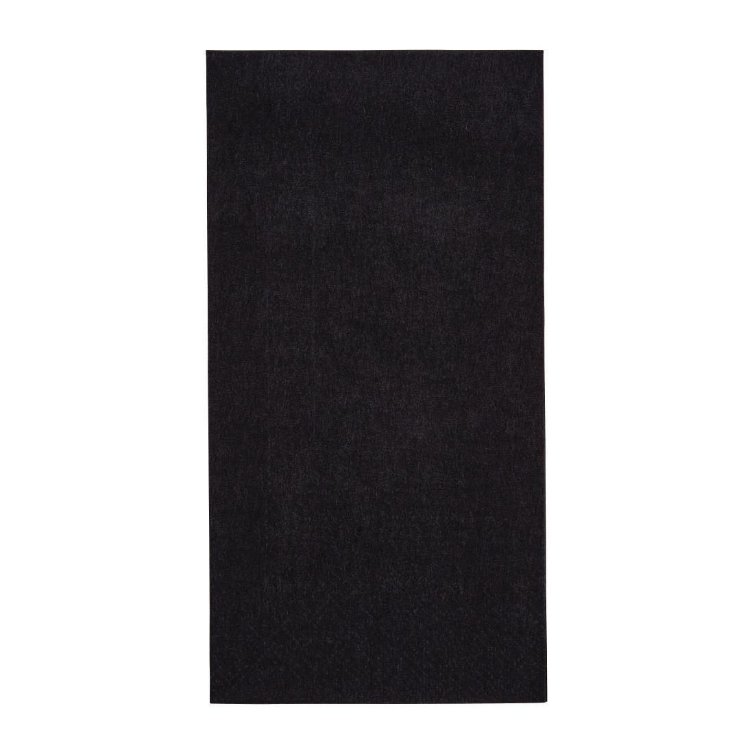 Fiesta Recyclable 3-laags dinerservetten 1/8 vouw zwart 400mm (1000 stuks)