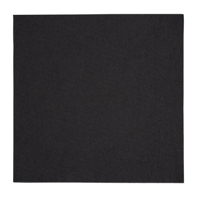 Fiesta Recyclable 3-laags dinerservetten 1/4 vouw zwart 400mm (1000 stuks)