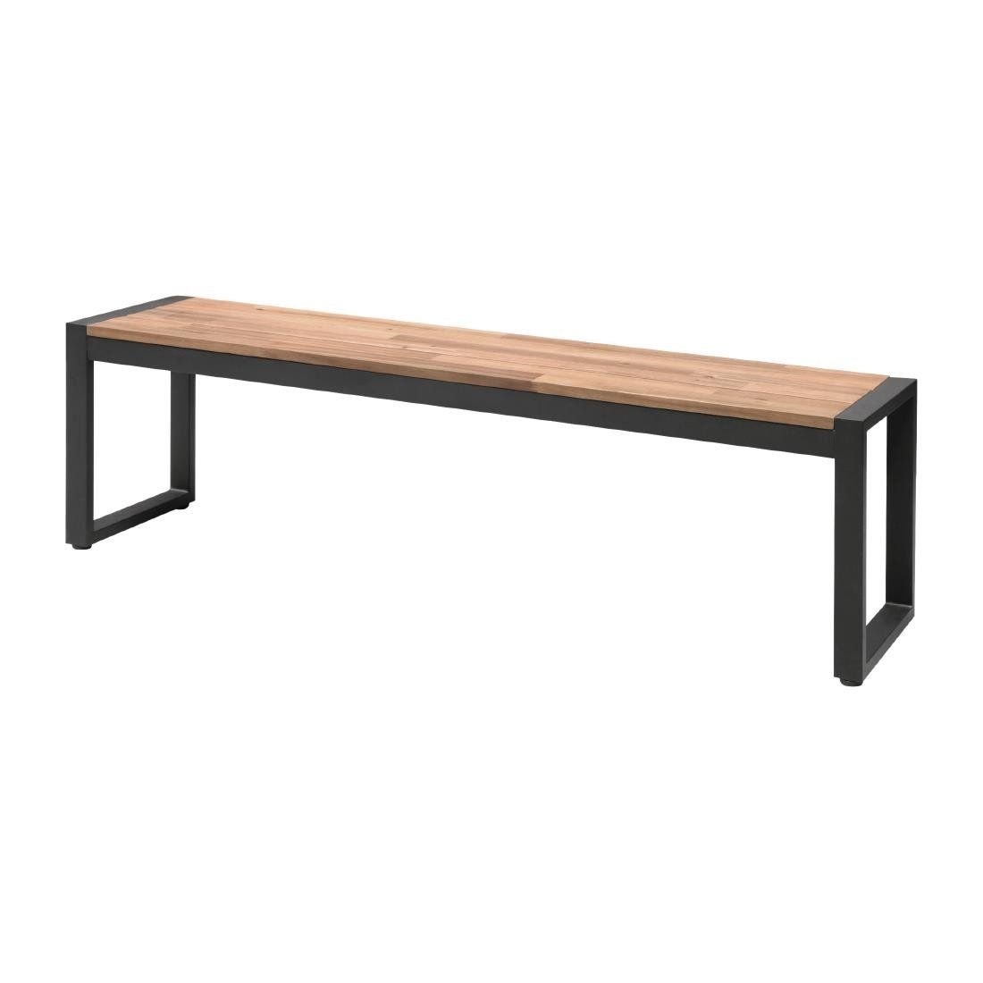 Bolero stalen en acaciahouten industri�le banken 160cm (2 stuks)