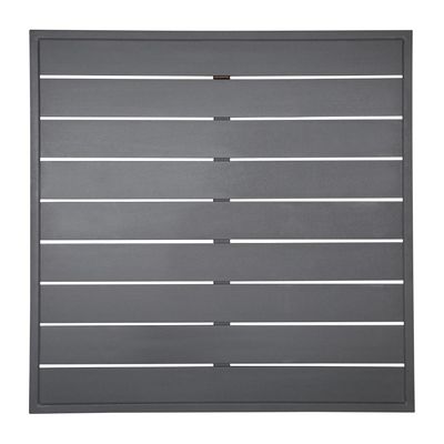 Bolero vierkant aluminium tafelblad donkergrijs 70cm
