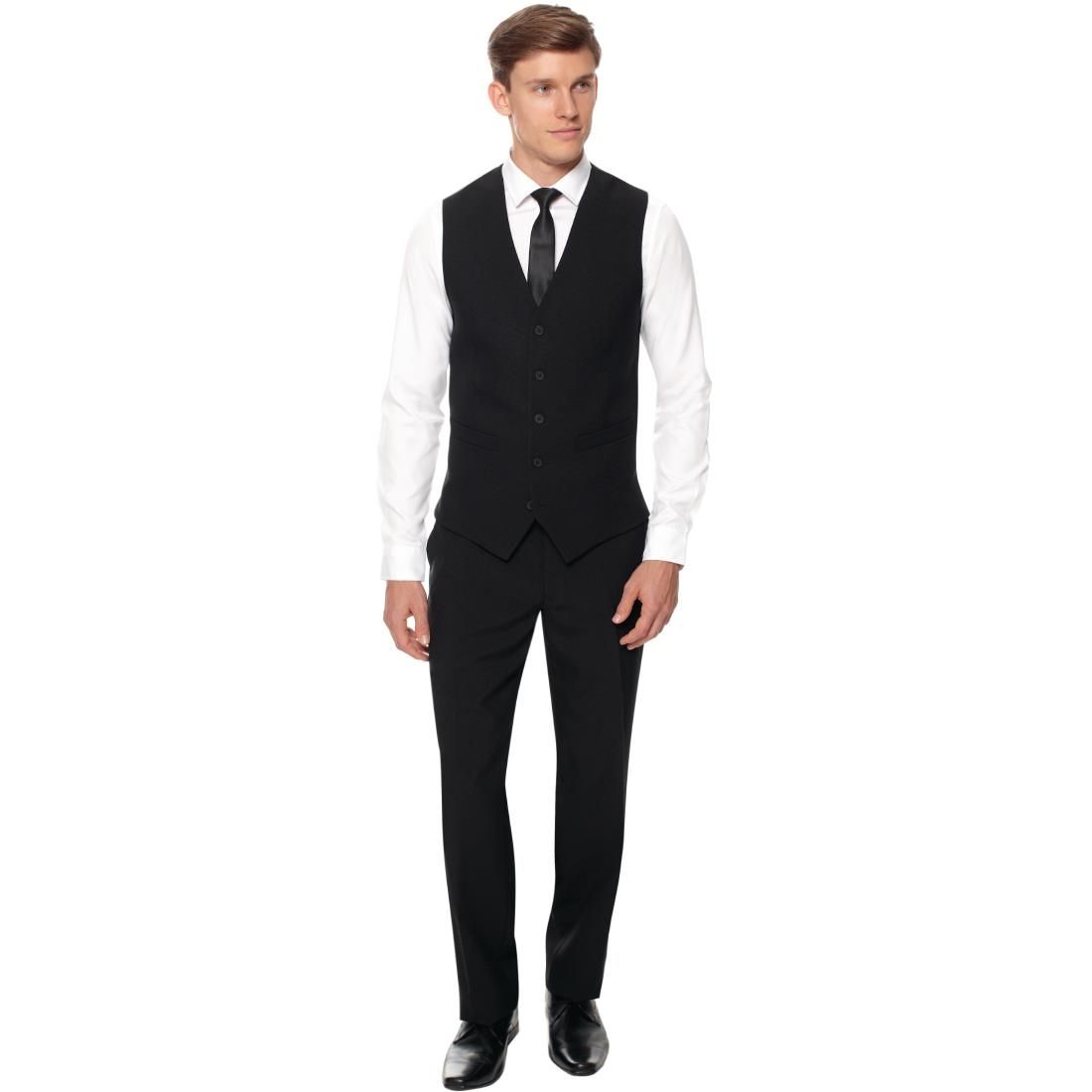 Herenpantalon zwart standaard lengte 44&quot;