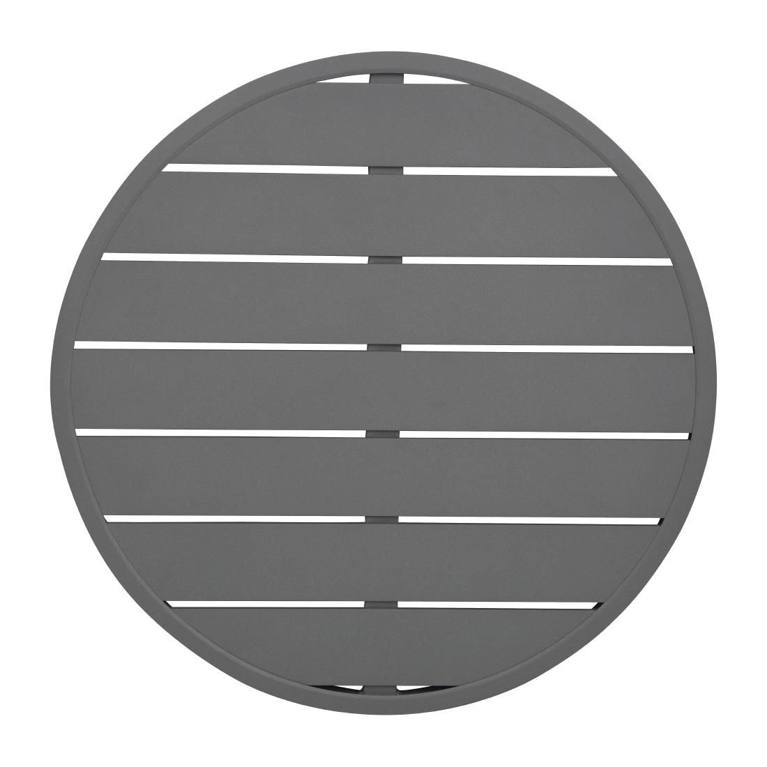 Bolero Aluminium Rond Tafelblad Donkergrijs 580mm