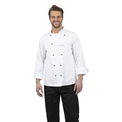 Whites Chicago unisex koksbuis lange mouw wit L