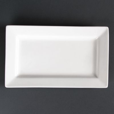 Olympia Lumina rechthoekige schalen met brede rand 25,7x15,5cm (4 stuks)