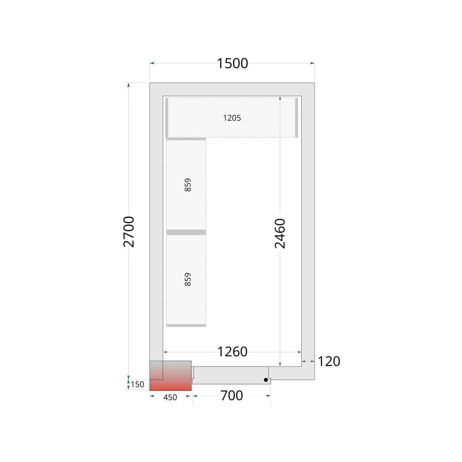 Vriesruimte (Compleet met monoblock)