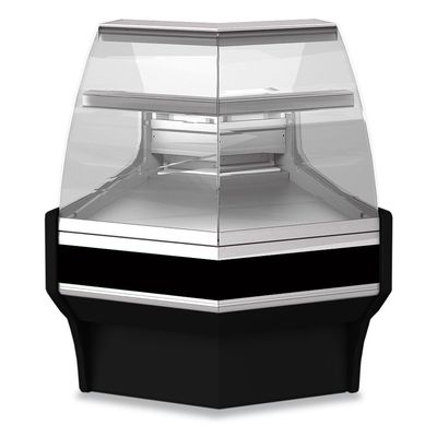 Open angle 45°, neutral,  pastry glass - BLACK