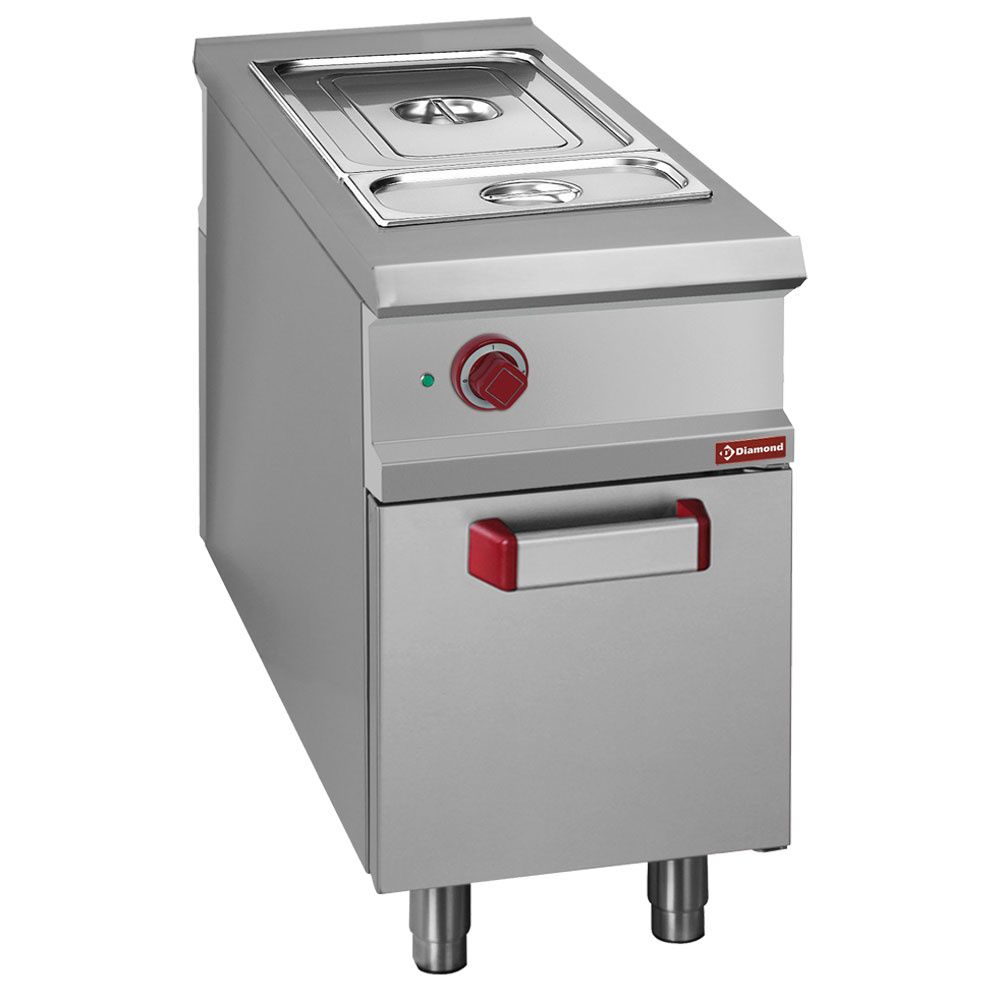 Electric bain marie 4x GN 1/3, cupboard - PASS-THROUGH