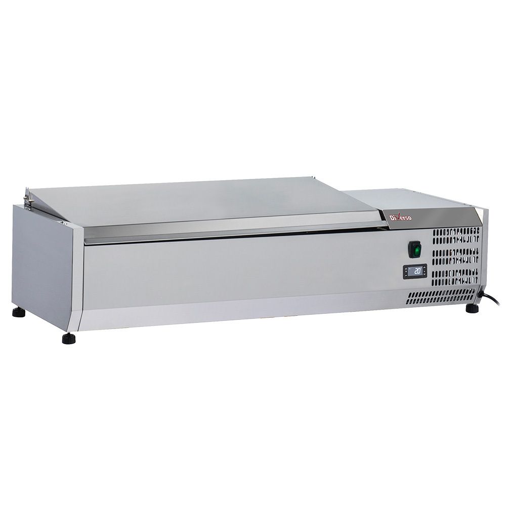 Topping shelf  3 x GN 1/3 &amp; 1x GN 1/2 -150 mm, with stainless steel lid
