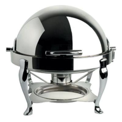 Stainless steel &quot;rounded&quot; stove, &quot;roll-top&quot; lid, GN 1/1-65 mm